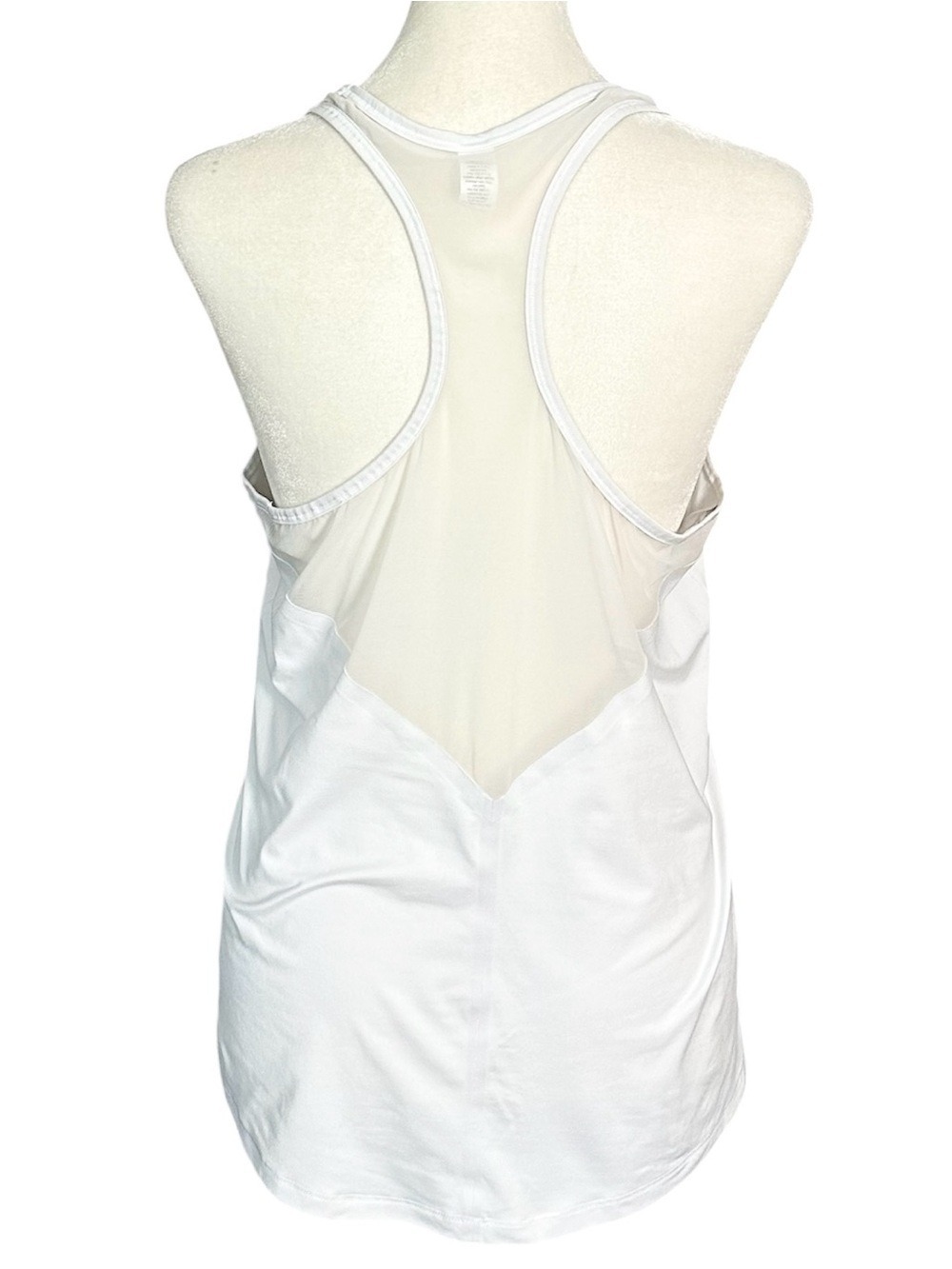 Athleta Chi Mesh Racerback Active Tank Top White Size Medium Petite - Picture 3 of 12
